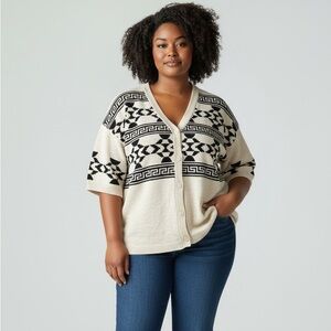 Ellos Women’s Button Up Sweater 2X 100% Acrylic